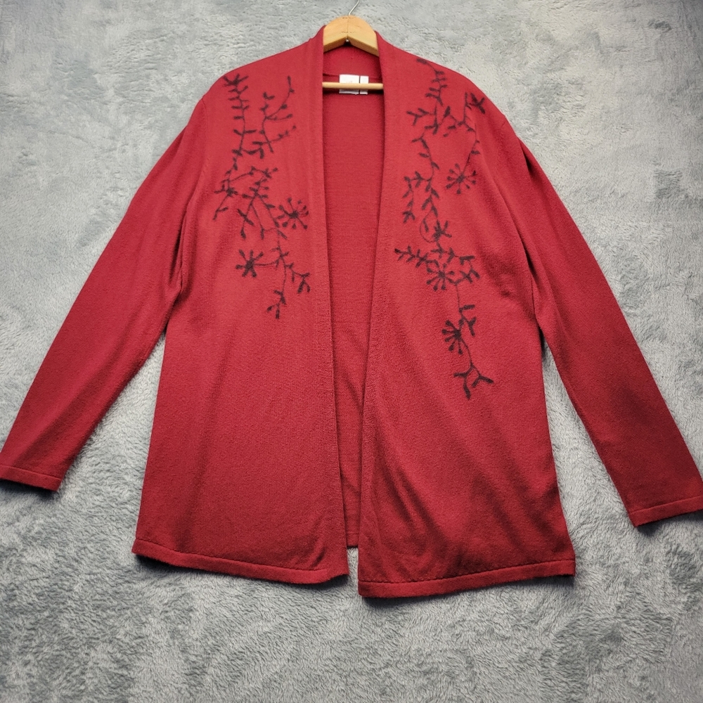 J Jill Womens Cardigan Sweater Size Large Open Front